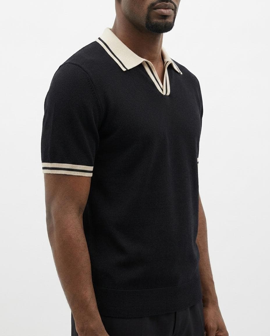 Classic contrast Knit Polo 