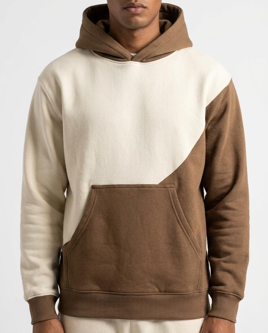 Mocha contrast Hoodie 