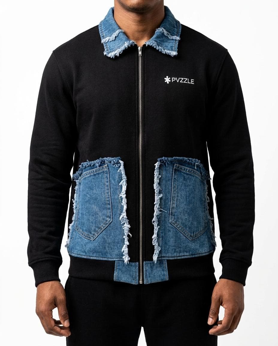 Pvzzle Denim Bomber Jacket 